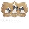 Подвеска-пасхальная бирка с мультяшным кроликом и бантом, подвесной цветной многоразовый деревянный толстый антитрещинный знак для крыльца, садовой двери