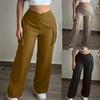 Women's Summer High Waisted Pants Casual Trouser Slacks With Pockets