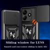 Чехол для Xiaomi Redmi Note 14 5G с выдвижной крышкой для камеры, PC+TPU, подставка, чехол для телефона