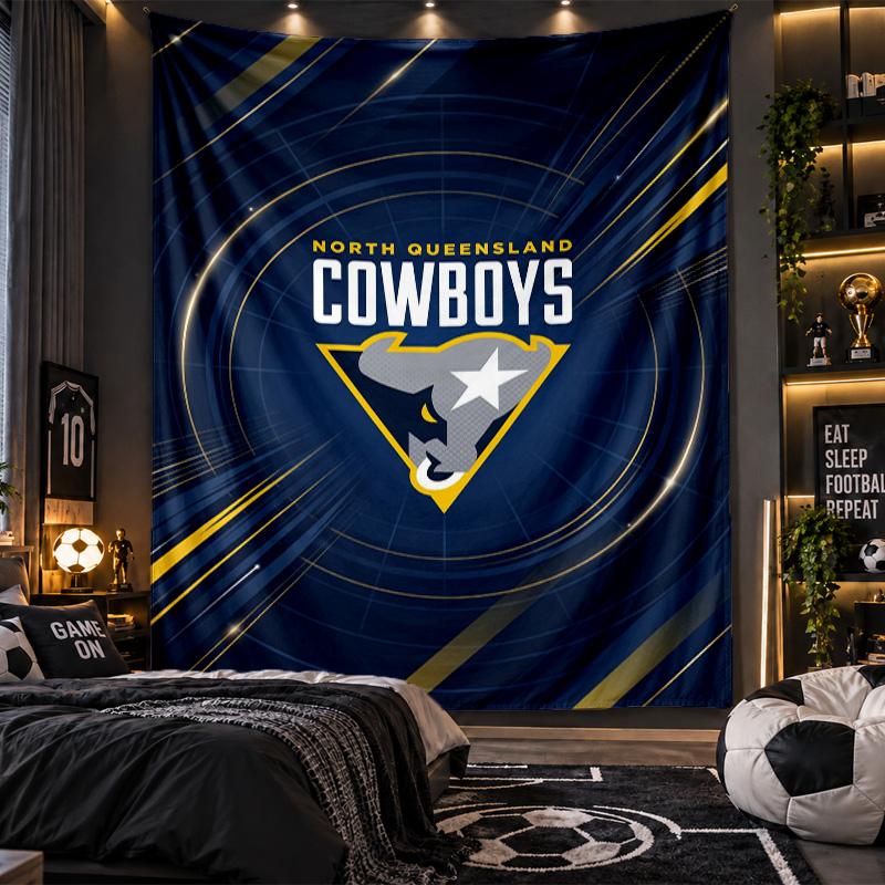 Wall Hanging Tapestry North Queensland Cowboys Print Cloth for Living Room Bedroom Home Decor