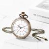 Романские Аналоговые Антикварные Карманные Ретро Бронзовые Часы-Подвеска с Брелоком для Ключей и Цепочкой-Ожерельем Идеальный Подарок для и Рождества Мужские Часы - Дни рождения,