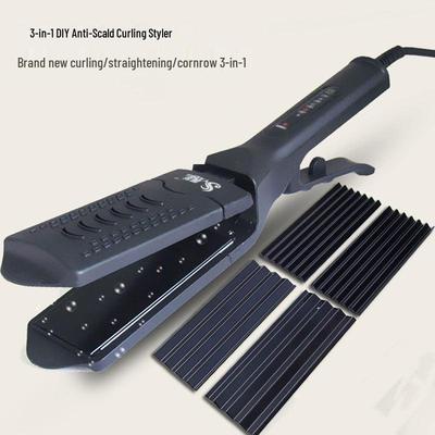 Стайлер для волос 3-в-1: Выпрямитель, Плойка и Выпрямитель-гофре со сменными пластинами