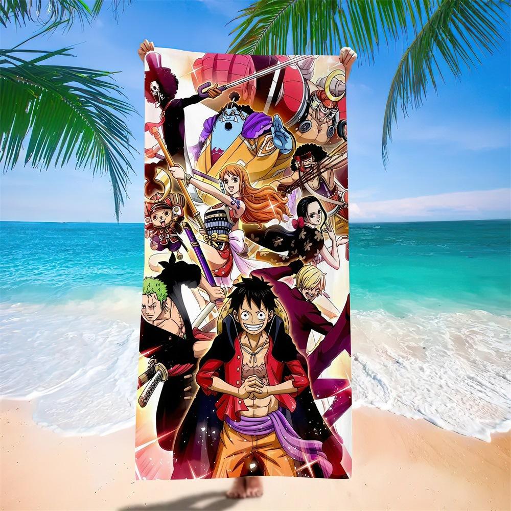 New Anime Character Printed Microfiber Beach Towel Quick Dry Water Absorbent Bath Towel