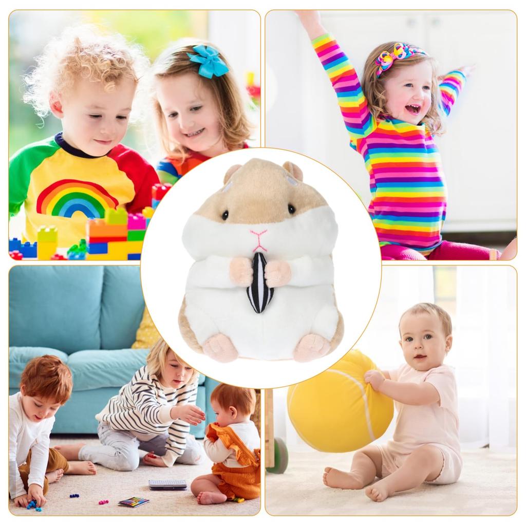 LIFKOME Плюшевая игрушка-хомяк, Пушистая и милая, Игрушка-животное, Декор персонажа, Сшитая обертка, Фигурка, 23 см