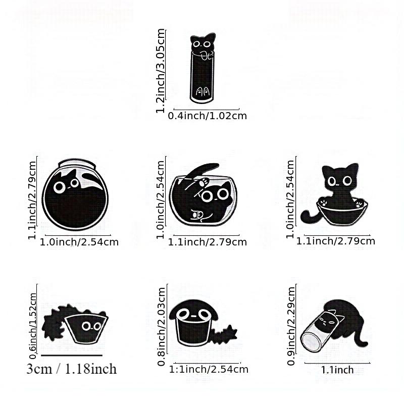 1 шт. Черный котенок одежда Декор милые значки значки на лацкан мультяшные животные ювелирные изделия подарки ювелирные аксессуары брошь кошка