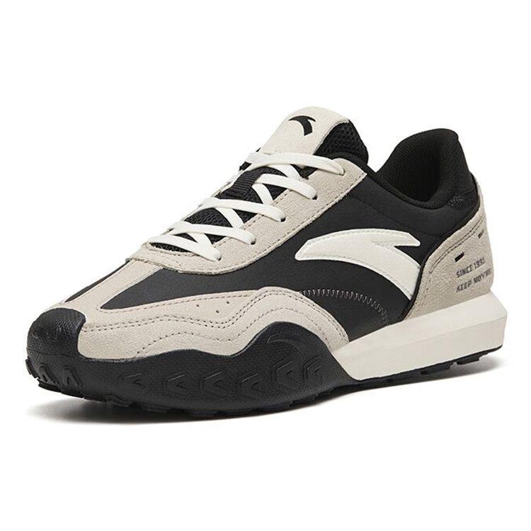 Anta Abrasion Resistant Abrasion Resistant Low top Casual Shoes Women's Black Gray White 122238857S-2