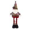Christmas Doll Pendant Santa Claus Snowman Telescopic Legs Design Plaid Print Xmas Doll Festival Home Decoration