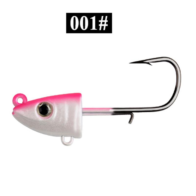 2 шт. рыболовный крючок с джиг-головкой 10 г 25 г 45 г рыболовный крючок с рыбьей головой для мягких рыболовных снастей