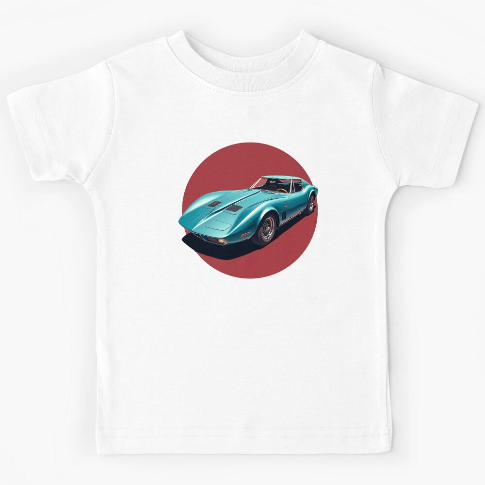 60s Silver Concept Sports Car - Retro Future Automotive Art Kids T-Shirt