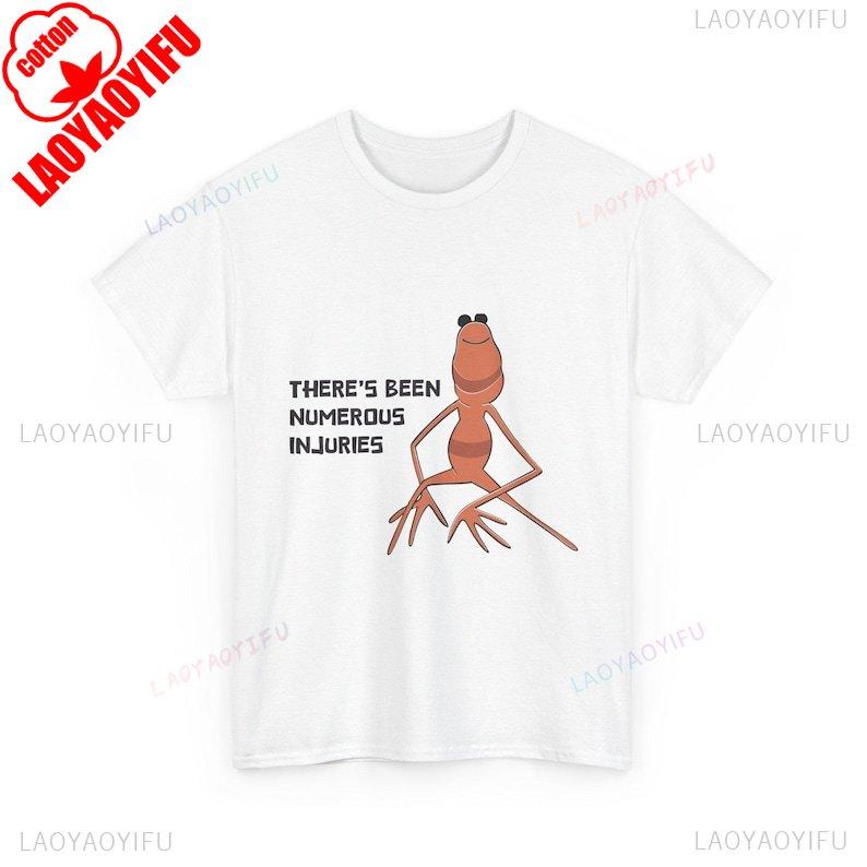 Marcus The Worm Numerous Injuries Pair Letters Printed Tshirt Tops Allmatch Casual Style Crewneck Cotton Tops Tee Shirt Short