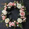Elens Store Artificial Rose Flower Wreath Window Door Decoration Ornament Showcase Garland