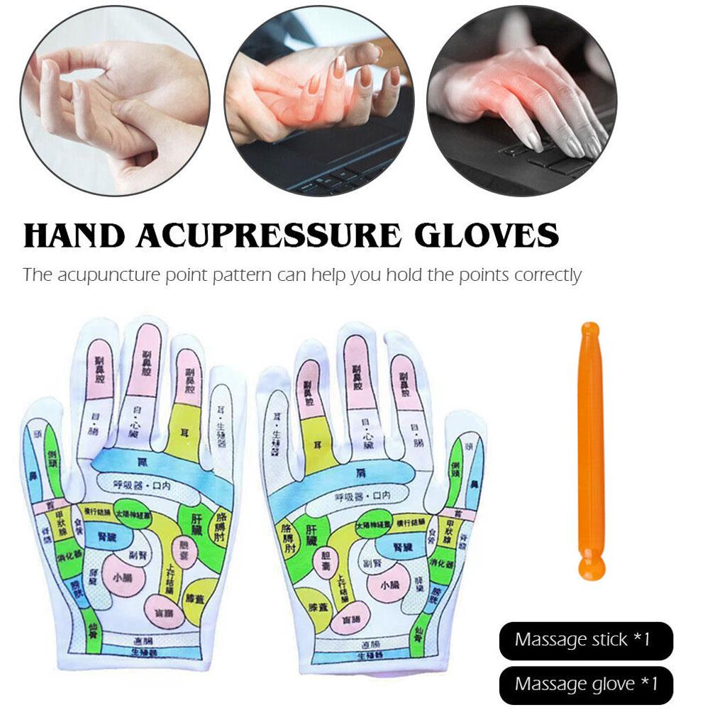 Massage Acupressure Gloves Physiotherapy Massage Relieve Covers Tool Hand Finger Point Health G V0T1