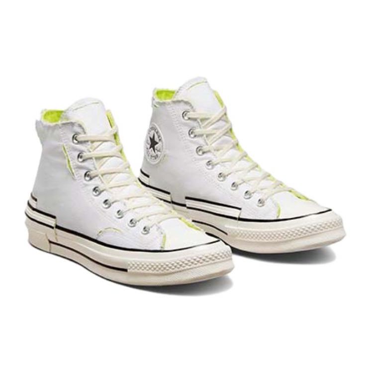 Converse Chuck 70 High Hacked Heel Edge Glow - White Unisex Sneakers Laser-Lemon Egret A01444C