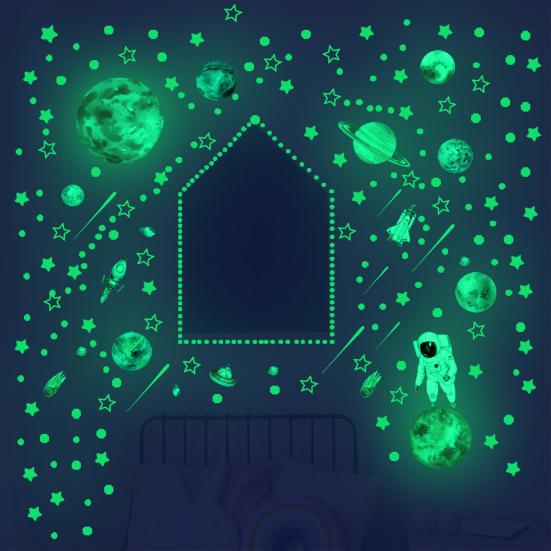 3D водостойкие светящиеся звезды, набор светящихся привлекательных наклеек из ПВХ в темноте, настенные наклейки для дома