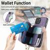 Lanyard Zipper Wallet Phone Case for Samsung Galaxy S25 Edge S24 S23 Ultra S22 S21 S20 FE S10 Plus Note 20 10 Leather Flip Cover