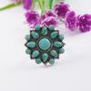 Natural Turquoise Ring, Multi Stone Cluster Ring, Birthday Ring, 925 Sterling Silver Ring, Kingman Turquoise Boho Ring, Handmade ring