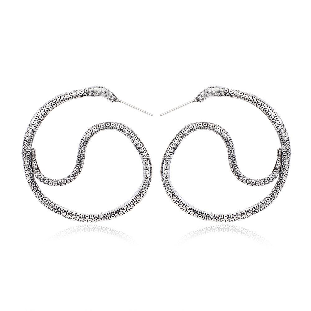 Холодный ветер Простые ушные клипсы, ретро интегрированные змеиные ушные подвески преувеличенные персонализированные серьги для женщин