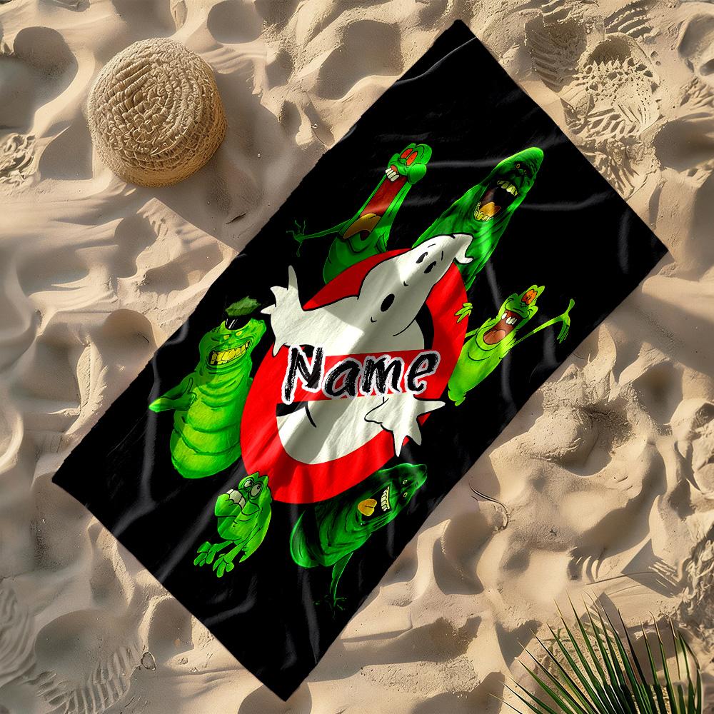 Ghostbusters Team-up Personalized Name Beach Towel Soft Durable Quick-Dry Perfect for Traveling Yoga Camping and Swimming