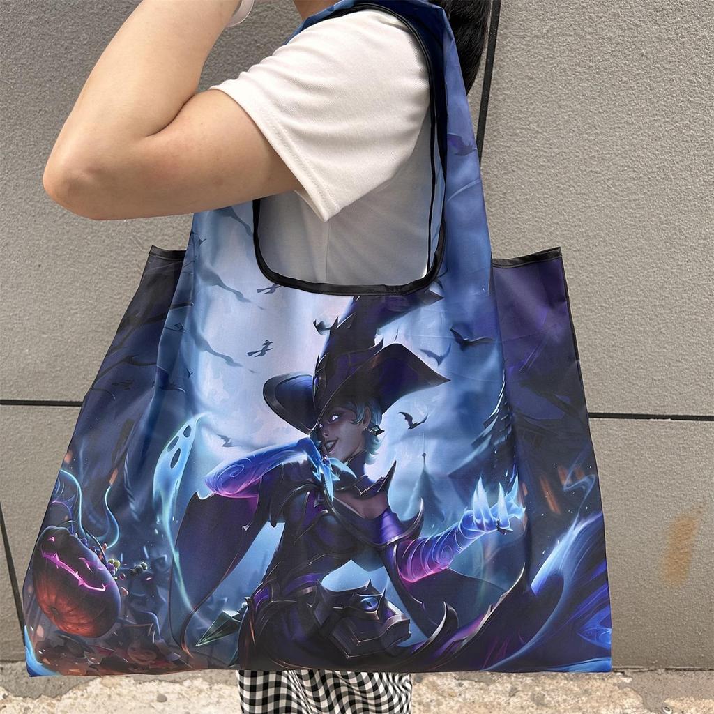 Eco-Friendly Foldable Large Capacity Shoulder Shopping Bag for Women