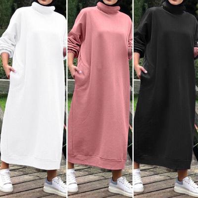 Осень/Зима 2022 Европа и Америка Плюс Бархат Спортивное платье-свитшот с высоким воротом для женщин