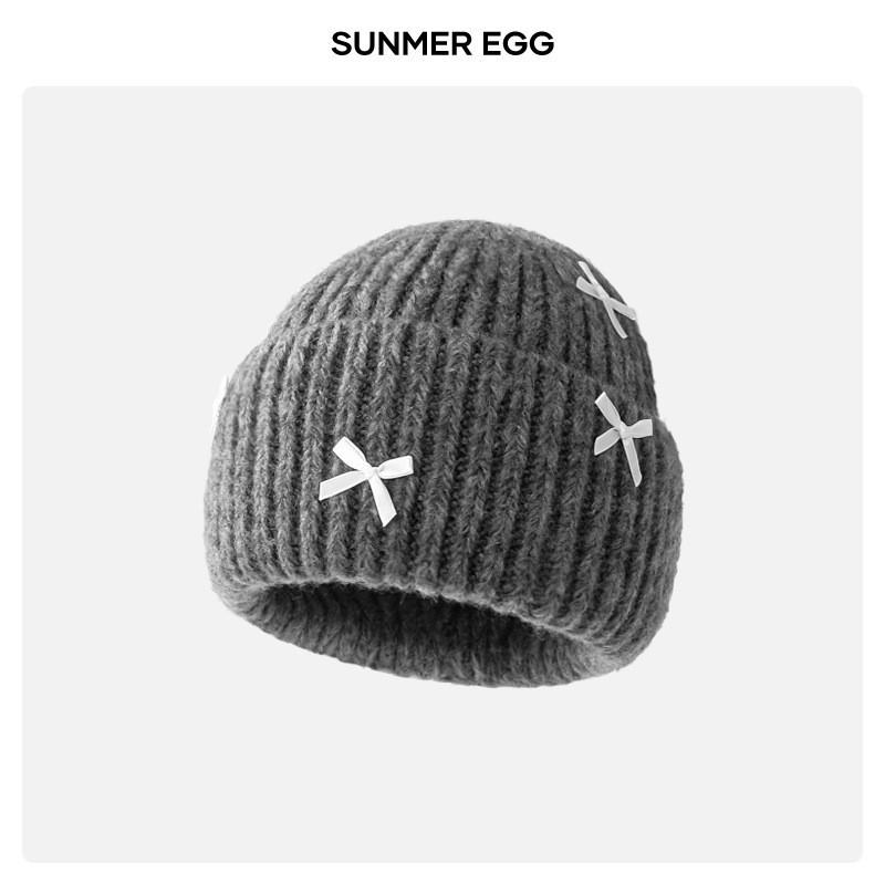 Знаменитость Интернета с той же бабочкой Узел Вязаная шапка Вязаная шапка Детская осенне-зимняя милая толстая теплая шапка для холодной головы