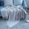 Blankets 130Cm X 170Cm Warm Cozy Knitted Throw Blanket Cream