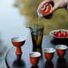 Ручная роспись Алумо-красная керамическая чайная церемония Кунг-фу