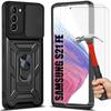 Protective Case - BOOLING - for Samsung Galaxy S21 FE - Shockproof + 2 Tempered Glasses