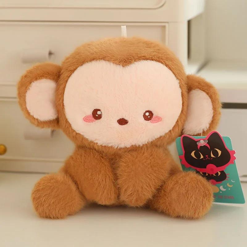 14cm 6 Styles New Cute Cartoon Stuffed Animal Elephant Pig Dog Sheep Mouse Monkey Soft Doll Birthday Gift Office Decoration