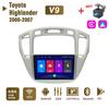 Автомобильное радио на базе Android для Toyota Highlander 2000-2007, 2 Din, мультимедийная навигация Carplay, GPS, WIFI, головное устройство, 4 + 64 ГБ
