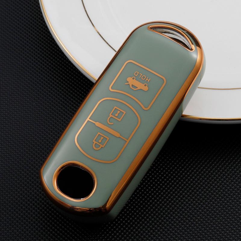 2/3/4 Buttons TPU Car Key Cover Key Case for Mazda 2 3 6 Axela Atenza CX-5 CX5 CX-3 CX-7 CX8 CX-9 2016 2017 2018 Auto Bag Keychain Accessories