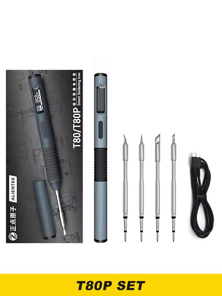 ALIENTEK T80P Electric Soldering Iron 100W Adjustable Digital Display Automatic Sleep BGA Precision Soldering Iron Repair Tool