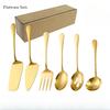 Household Stainless Steel Communal Tableware Banquet Pizza Shovel Western Food Service Spoon Fork Leakage Hotel Self-service Utility Set