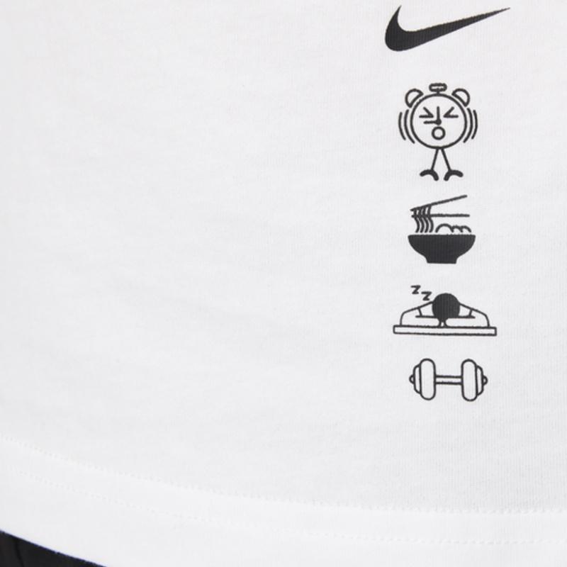 Nike Простая удобная футболка с круглым вырезом и коротким рукавом, детские топы белого цвета HM9262-100
