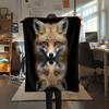 Black Fox pattern Flannel Blanket, High quality Comfortable for All Seasons, Home Decor, Warmth and Comfort, Perfect for Gifts.