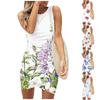 Fashion Women's Summer Round Neck Casual Fashion Printed Pullover Sleeveless Dress