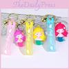 Cute Mermaid Silicone Keychain Pendant For Students And Couples Cartoon Style Red/purple/yellow
