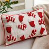 Santa's Hat Christmas Pillowcase Square Cushion Cover Soft Throw Pillowcover  Sofa/Bed
