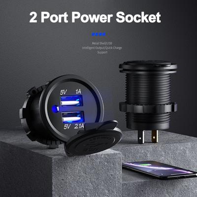 3.1a Dual Usb автомобильное зарядное гнездо водонепроницаемое 12v-24v автомобильная розетка прикуривателя для автомобиля мотоцикла морской лодки