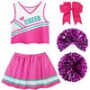 Girls Cheerleading Uniform Set Kids Performance Dance Outfit School Sports Competition Stage Wear