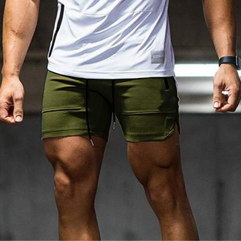 Мужские шорты для фитнеса, штанги для тяжелой атлетики, приседания, разноцветные брюки на молнии с карманами для тренировок, бодибилдинга