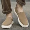 Luxury Men's Leather Shoes Comfy White Sole Casual Shoes Comfortable Soft Sole Handmade Designer for Men Sand Gray Men's Shoes