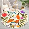Детские милые напольные коврики, коврик для палатки, круглый ковер с изображением лесных животных, детский напольный ковер для спальни с медведем и кроликом
