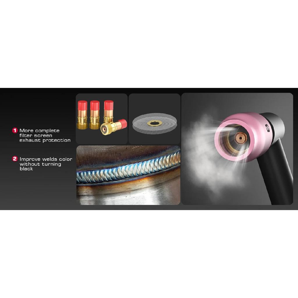 ARCCAPTAIN WP-17/18/26 TIG Welding Torch Accessories kit 49/71Pcs Nozzle Collets Body Stubby Gas Lens Glass Cup consumables Kit