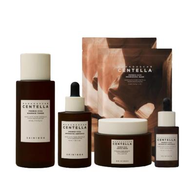 Centella Probio-Cica Набор для замедления старения 3 шт. (Тонер 210 мл + Сыворотка 50 мл + Крем 50 мл) + Подарочная ампула 30 мл и маска-патч x2