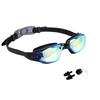 Swimming Goggles for Swimming Ages Underwater UV Mirror Soft Adjustable Easy To Case Earplugs Elementary School Unisex [MiniAya] Children, Goggles,