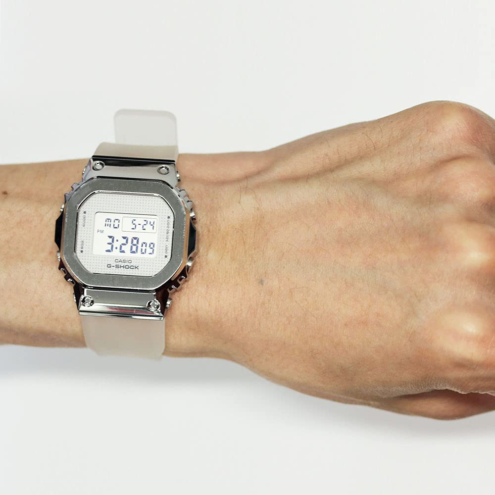 Casio Часы цифровые квадратные металлические S серии прозрачные G-Shock мужские женские GM-S5600SK-7 [Товар]