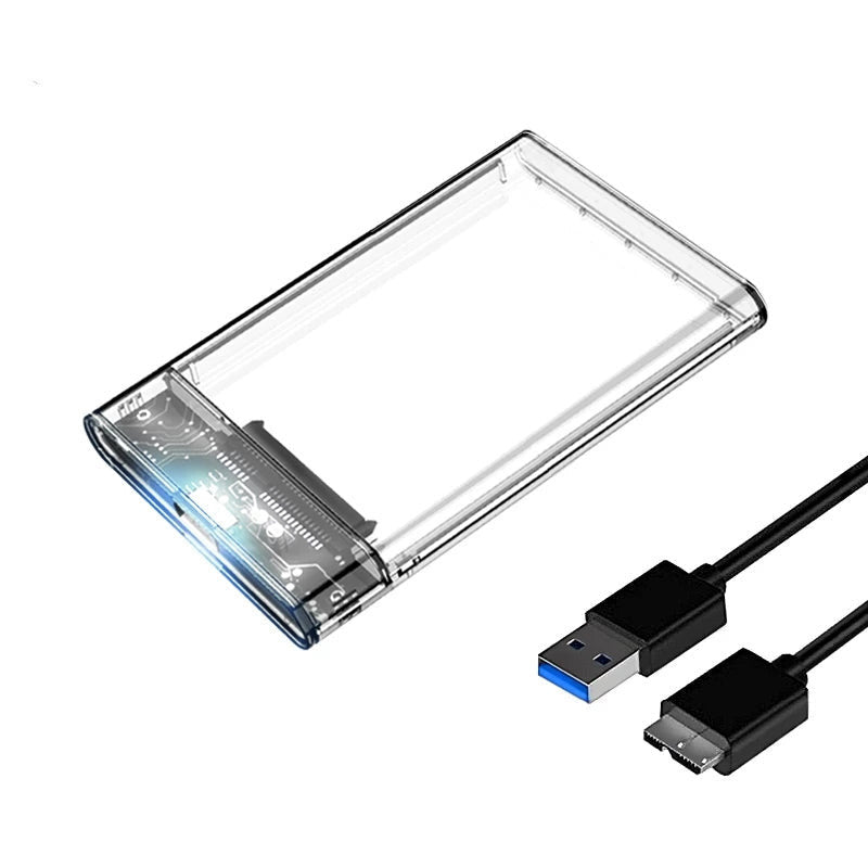 Внешний корпус 2,5" SATA на USB 3.0 для HDD с пластиковым корпусом, поддержка SSD и HDD, максимальная емкость 4 ТБ, внешнее хранилище для Windows/Mac
