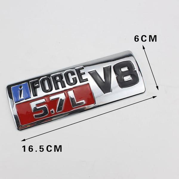 2 шт./лот 3D ABS IFORCE 5.7L V8 эмблема значок боковое крыло автомобиля табличка наклейки для TUNDRA TACOMA