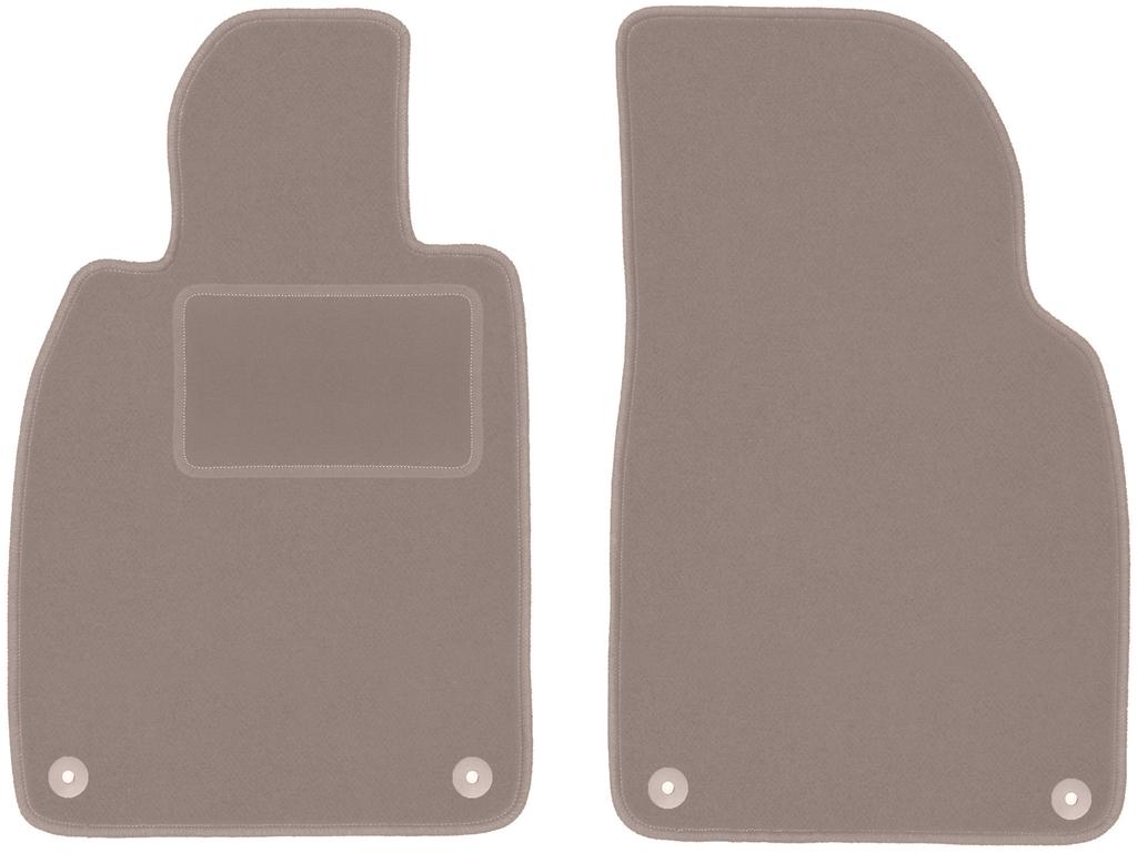 Beige front floor mats for: Porsche 911 (type 991) coupe, targa, cabrio (2010-2019)